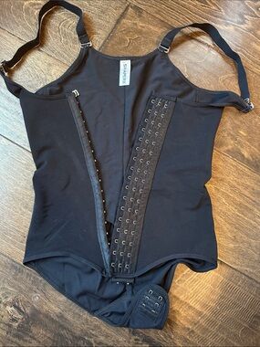 SHAPERX One Piece Bodysuit with Front Hook Closures
